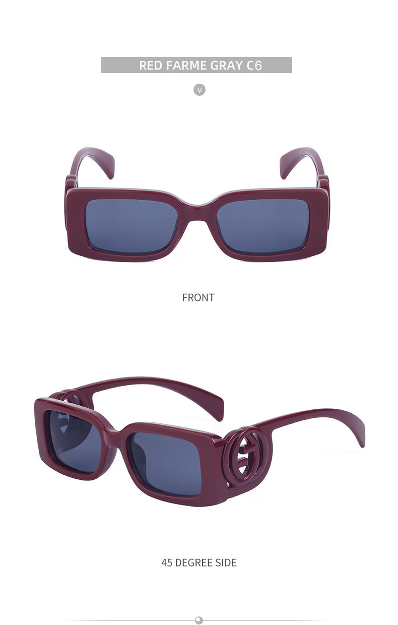 New Fashion Square Frame Sunglasses for Women, Unique Small Frame Sunglasses for Men, Wholesale Glasses sunglasses