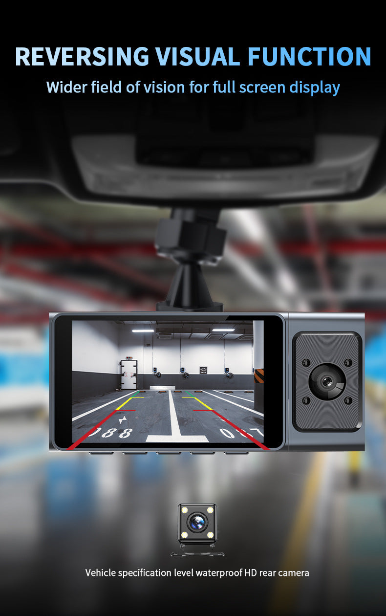 S4Driving Recorder Three-Record3Inch WIFI Vehicle-mounted surveillance night vision HD camera CarDvrCam