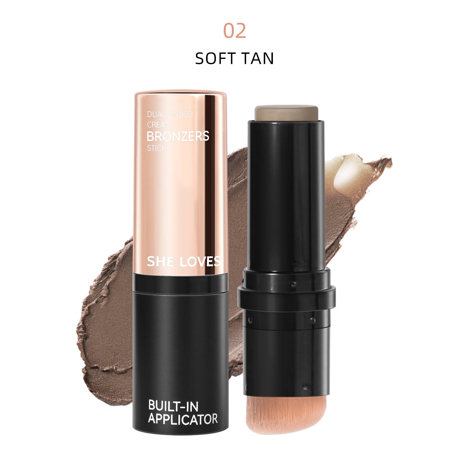 Bronzers Double-Ended Shadow Contour Stick Cheek Contour Modification Multi-Purpose Makeup Highlight Bronze Stick