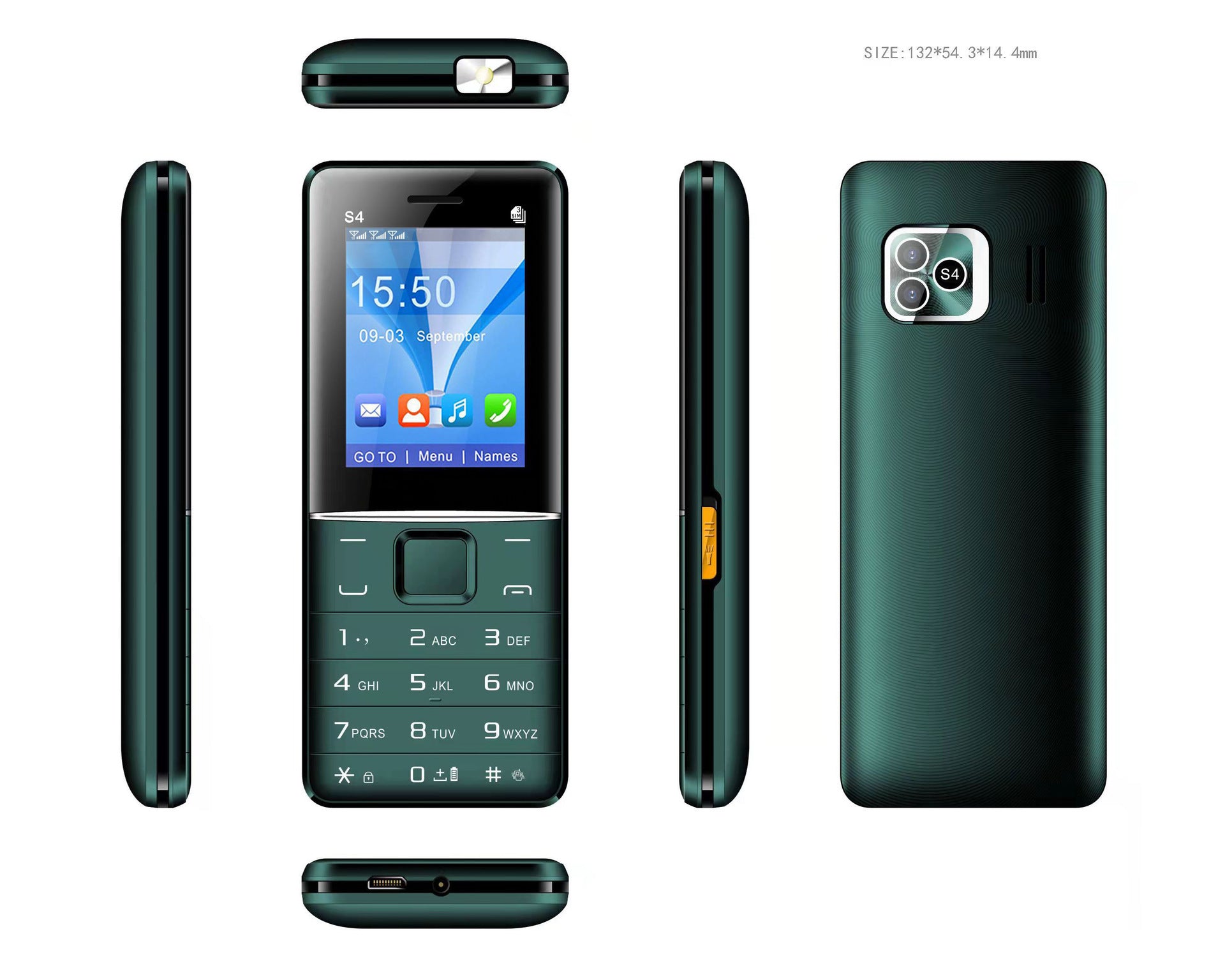 4754Private Model Feature Phone with Buttons, Straight Design for Students and Seniors2.44Ultra-long Battery Life Wholesale