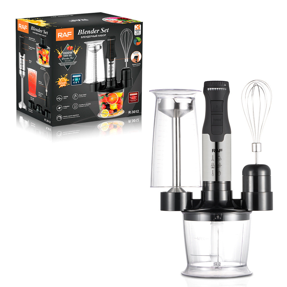 EU Standard Multifunctional Kitchen Handheld Cooking Stick Baby Food Electric Stirring Stick Cooking Machine Juicer 4-in-1