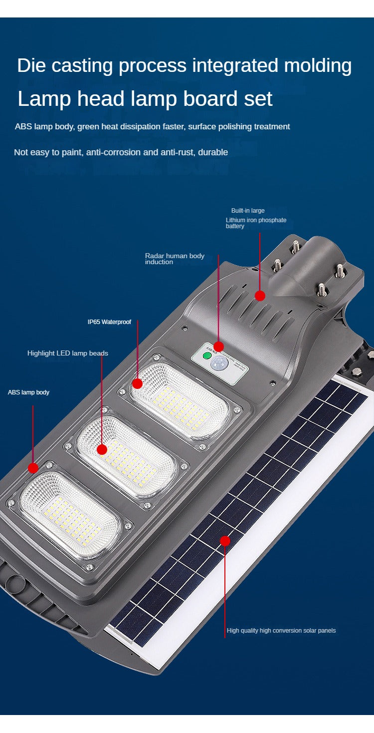 Outdoor Waterproof Ip65 Integrated Human Body Induction Engineering Solar Street Light