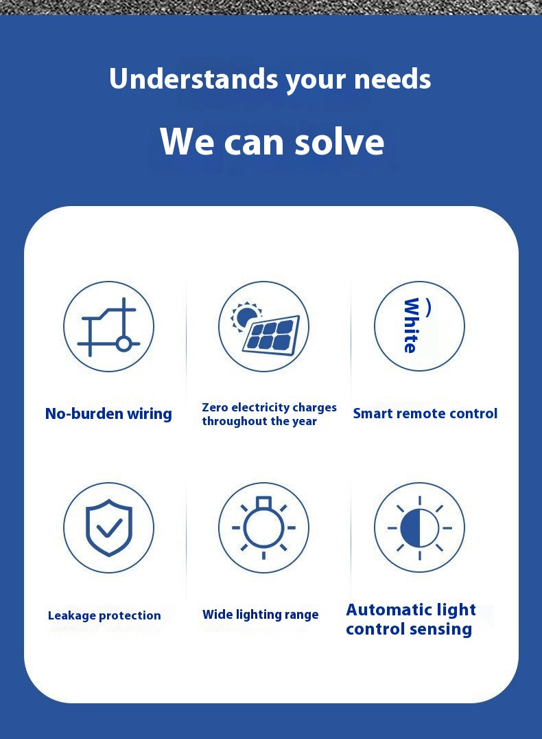 Solar Lamp Outdoor Super Bright Rainproof Lightning Protection Household Garden Lamp LED Aluminum Floodlight Street Lamp