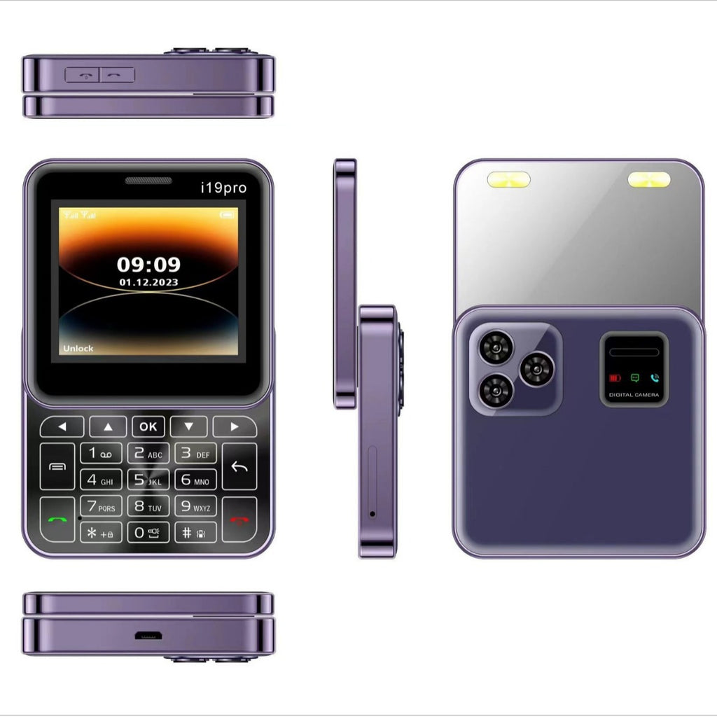 Mini Rotary Function button phonei19pro Rotate180Mini Phone