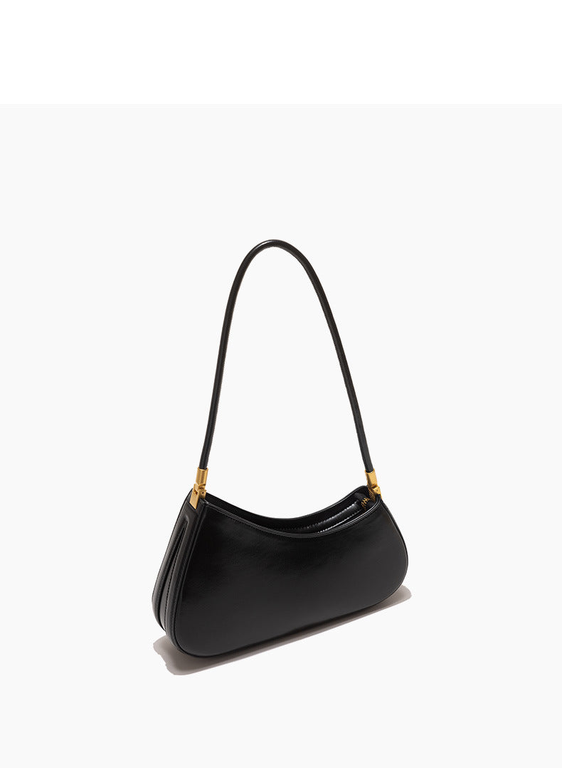 European and American Niche French Retro Underarm Fashion Women's Bag Light Luxury Simple Large Capacity Handbag Women's Single Shoulder Baguette Bag
