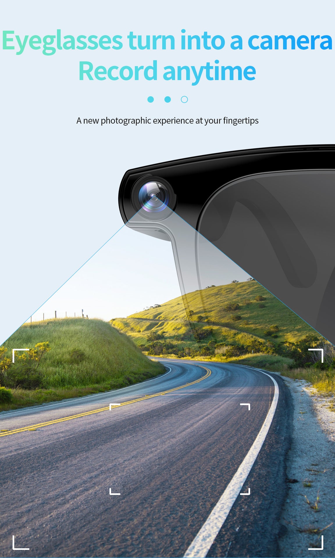 JS01 Pro Smart Glasses1200100 Megapixel Camera AI Simultaneous Translation Character Recognition Anti-Shake Video Recording Audio Recording