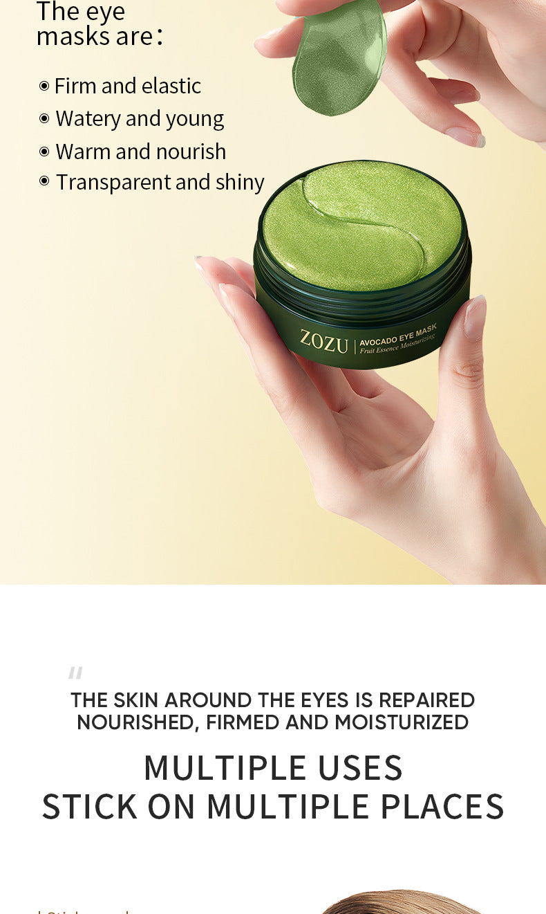Eye Mask ZOZU Golden Avocado Moisturizing and Hydrating   foreign trade skincare products live wholesale