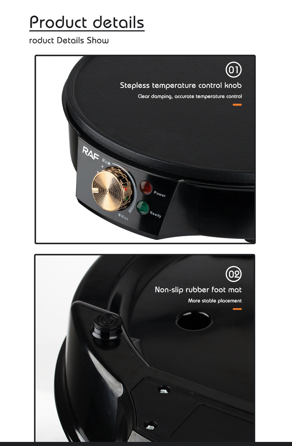 【Exclusive for 】European Standard Household Egg Pancake Pan Multifunctional Breakfast Toast Maker Adjustable Temperature Control Barbecue Machine