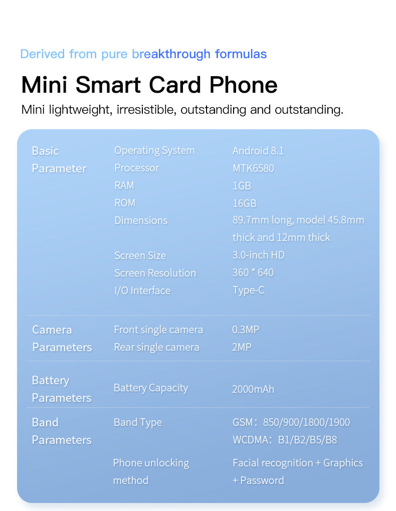 P70promax Mini Mobile Phone3.04-inch Quad-Core Android8.1Ultra-Small Pocket Traditional Chinese Google