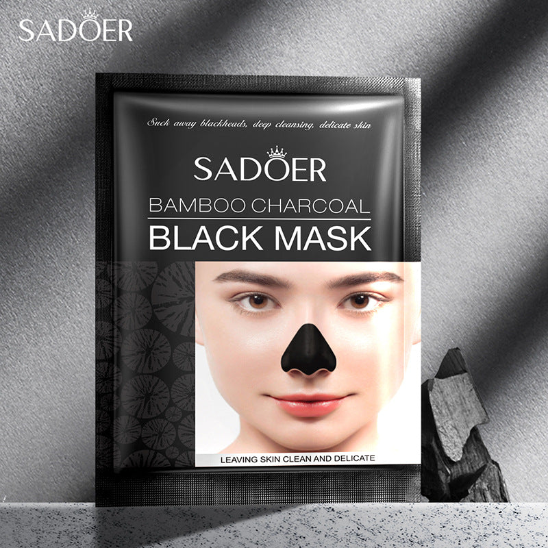 Nose Strips Pack SADOER Bamboo Charcoal Blackhead Absorbing Nose Mask Patch T District Nursing  Foreign Trade Wholesale