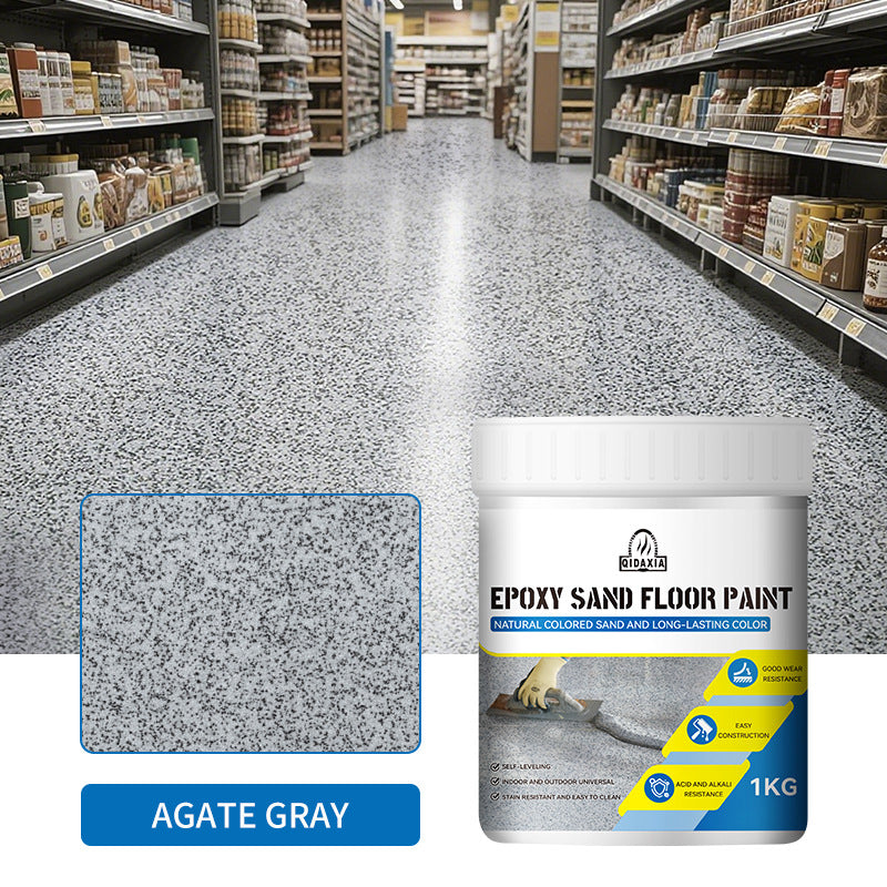 Epoxy Color Sand Self-Leveling Floor Paint Indoor and Outdoor Wear-Resistant Non-Slip Cement Floor Paint Pure Natural Imitation Marble Paint