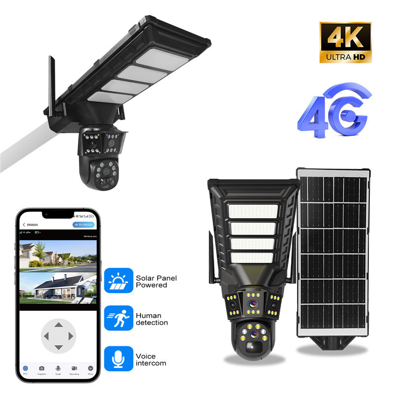 V380PRO Integrated Solar Street Light4GWiFi Outdoor camera lighting HD night vision surveillance light