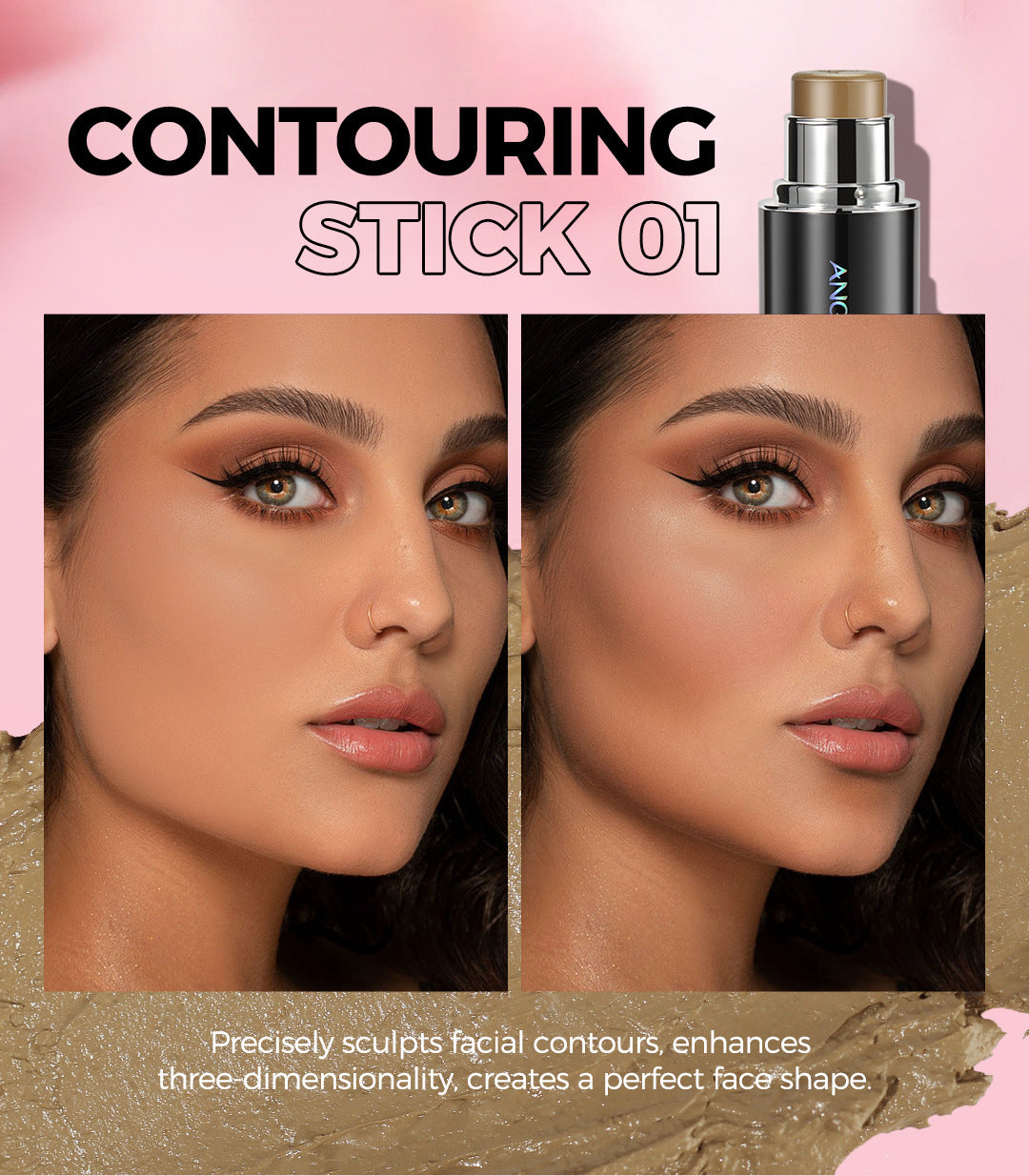 Hot-Selling Highlight Contour Stick Contour Shadow Pen Brightening 3D Eye Shadow Blush Cream Wholesale