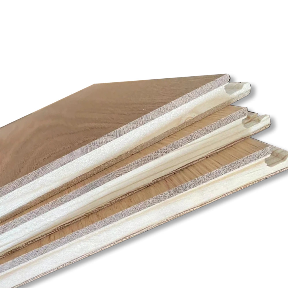 12mm Custom Three-Layer Solid Ash Wood Flooring | Engineered Manchurian Ash Plank Waterproof Anti-Slip for Home Office Outdoor