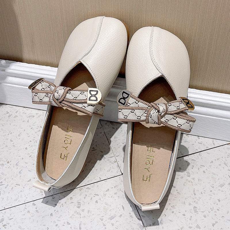 Butterfly Knot Flat Shoes for Women, Soft Sole Lightweight Mango Toe Loafers, Slip-On Moccasins for Pregnant Women