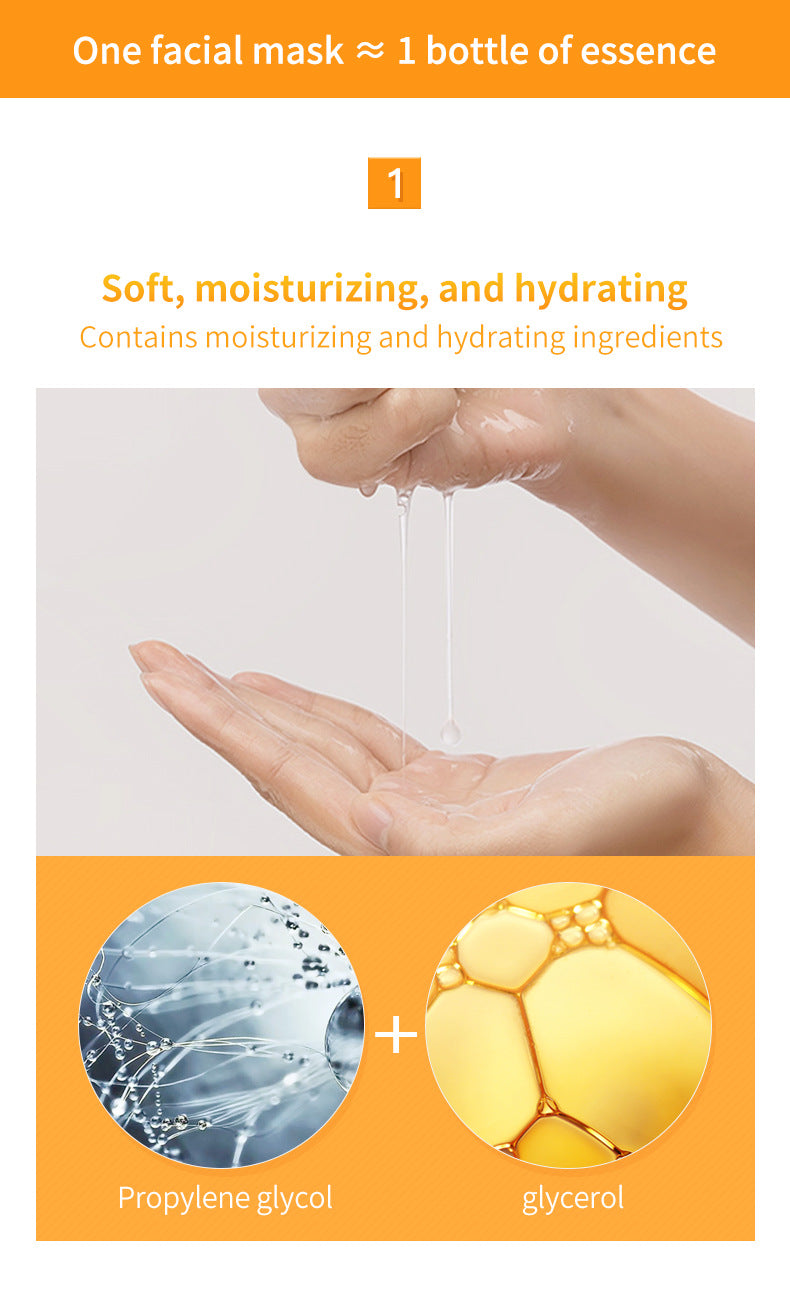 VC Facial Mask ZOZU Vitamin C Hydrating Moisturizing and Nourishing  foreign trade skincare products live wholesale