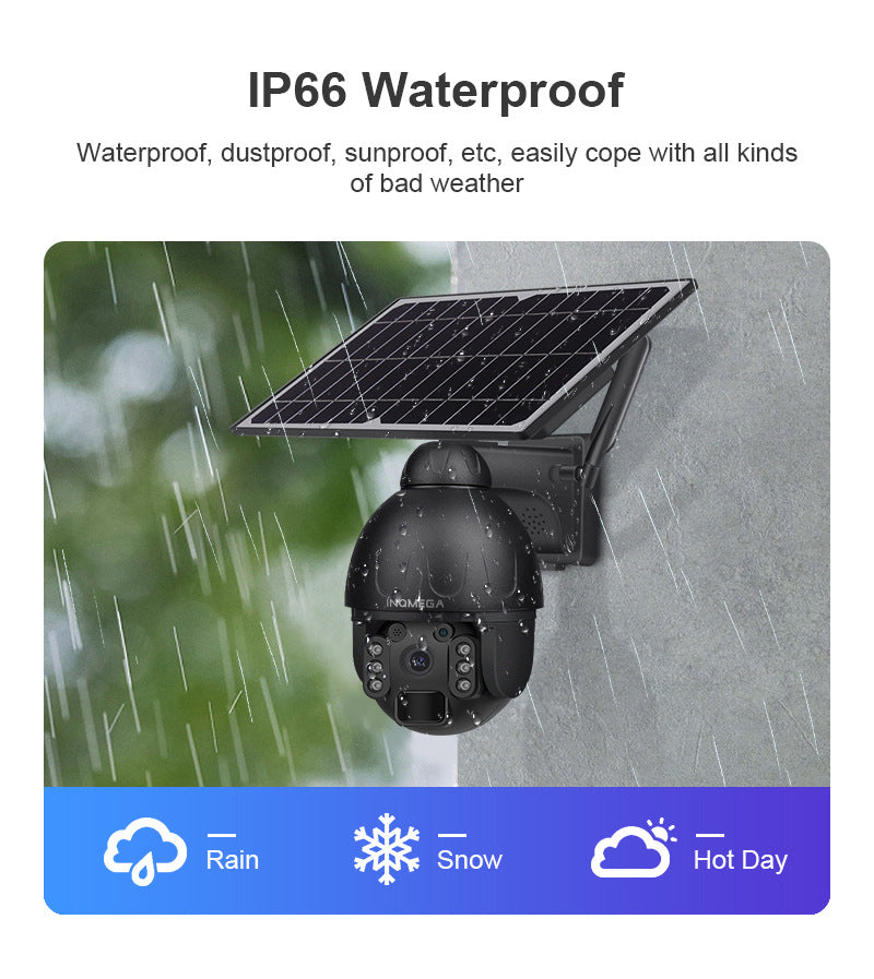 4G Solar-powered HD Camera3MP Full Color Night Vision Surveillance Wireless WiFi Solar-Powered Smart Dome Camera