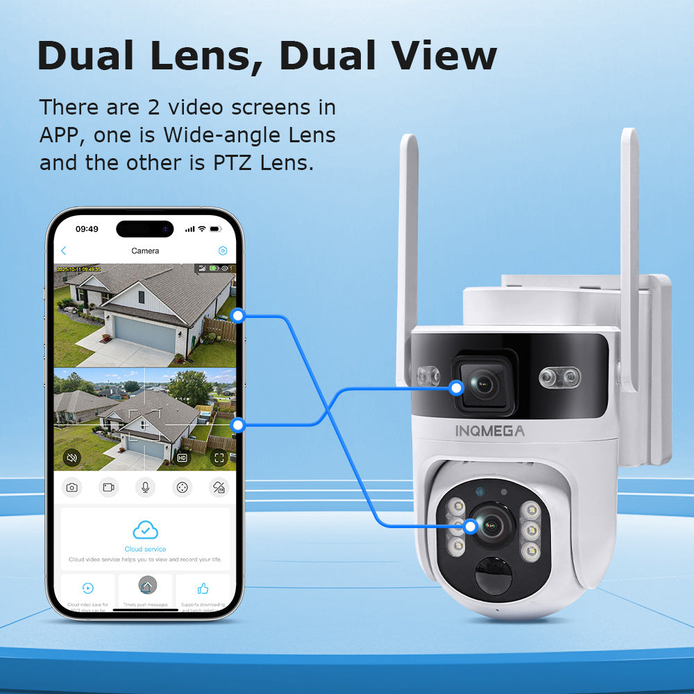 Private Model AOV Solar-powered Binocular Camera4G Outdoor Solar Camera6MP High Definition Wireless Surveillance