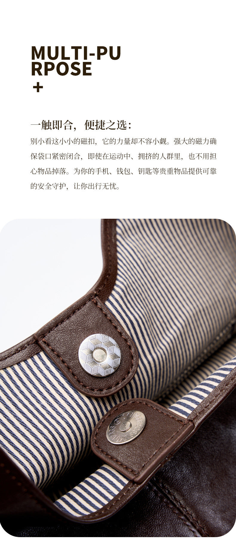 New Vegetable-Tanned Leather Trendy Large-Capacity Textured Tote Bag Versatile Shoulder Bag for Class and Commuting