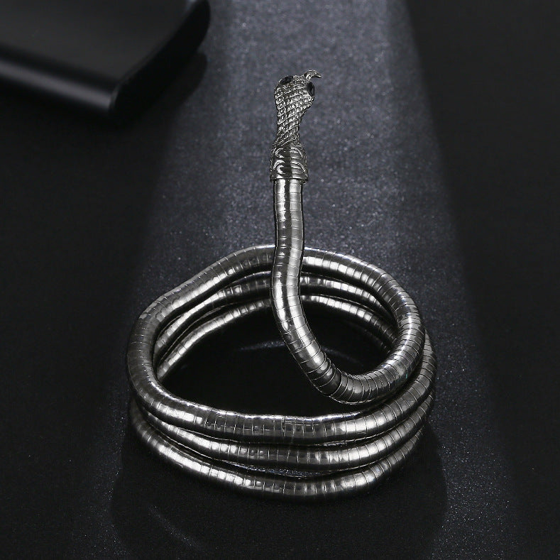 New Women's Snake Bone Chain Casual Style Choker Snake Year Necklace Minimalist Style High-end Snake Shape Necklace