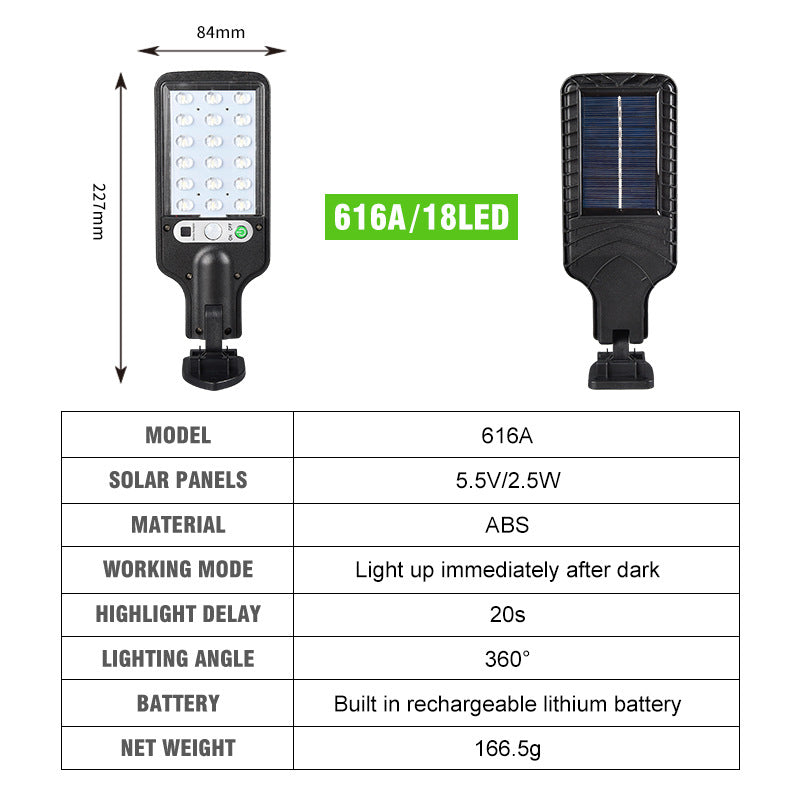 New Outdoor Solar Street Light Waterproof Sensor Garden Light Rotatable Stand Garden Light Wall Light New Rural Area