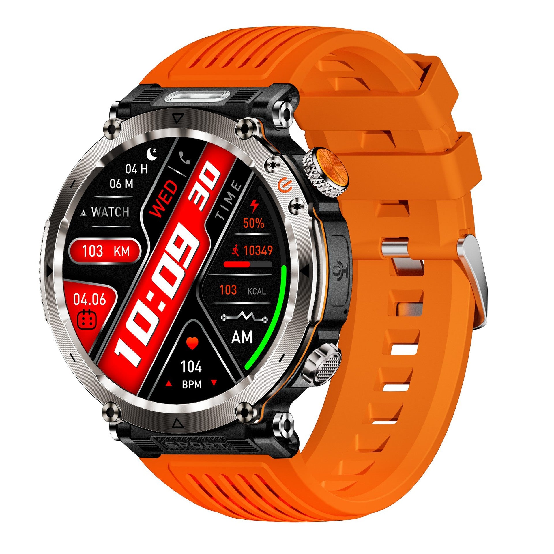 HT30Smart Watch Bluetooth Call True Heart Rate Step Count Sleep Monitoring Deep Waterproof Flashlight Sports Three-Proof