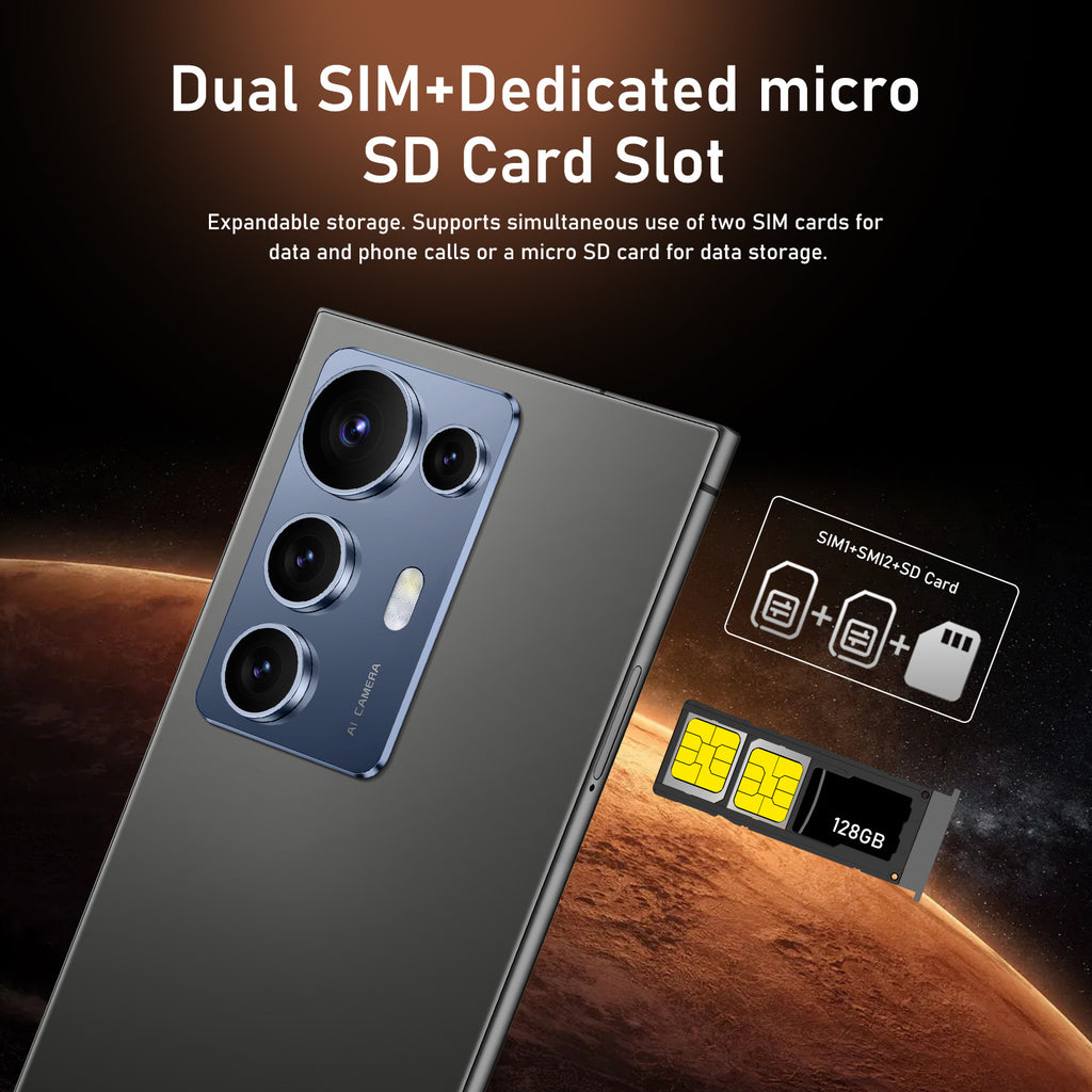 Exclusive Supply C25 Ultra Smartphone7.3Large Screen4+128Android Phone Source Factory AliExpress