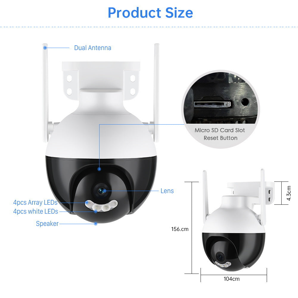 1080P Wireless WiFi360Indoor and outdoor waterproof ball camera with mobile phone remote monitoring and HD night vision