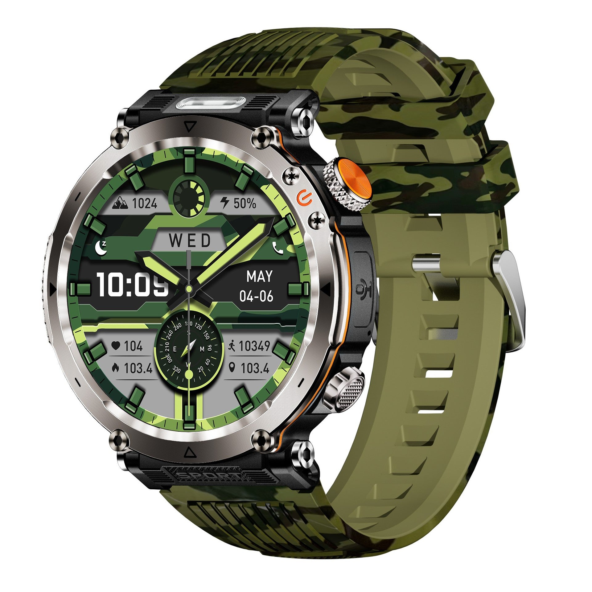 HT30Smart Watch Bluetooth Call True Heart Rate Step Count Sleep Monitoring Deep Waterproof Flashlight Sports Three-Proof