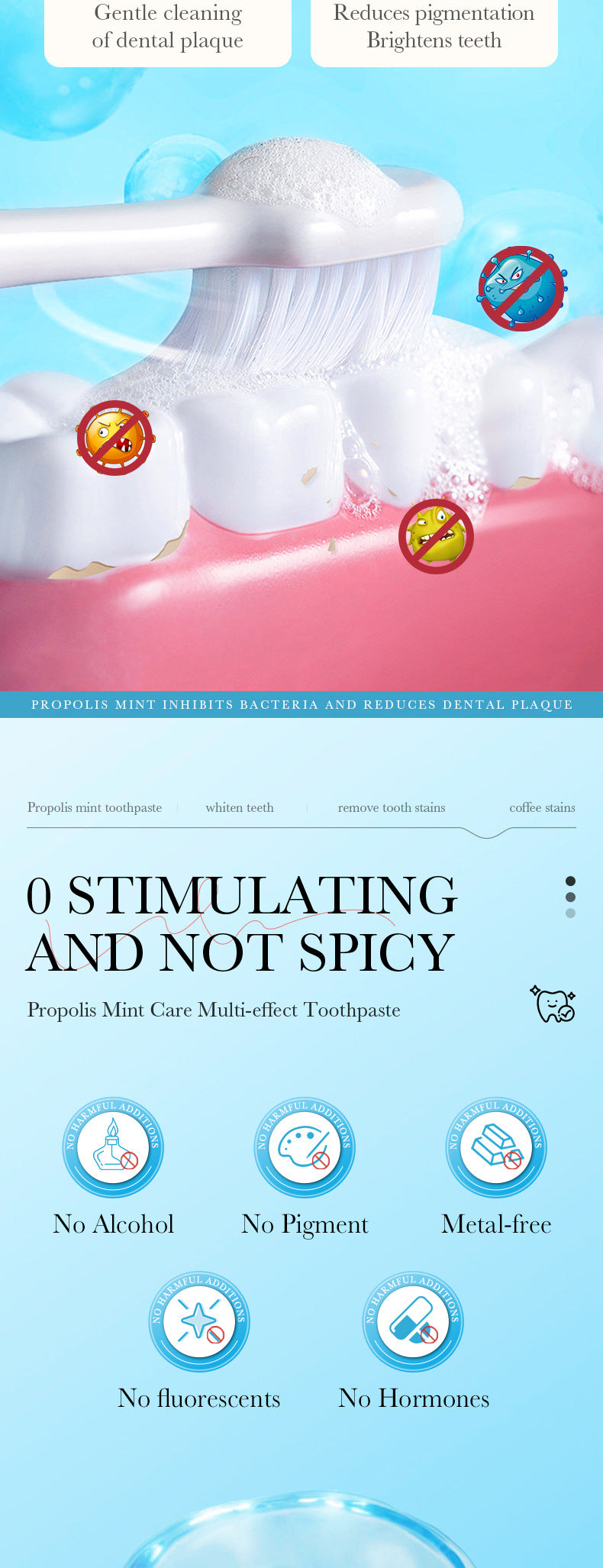 Mint Toothpaste100gSADOER Propolis Sea Salt Ginger Cleans Tartar Strengthens Teeth  Wholesale