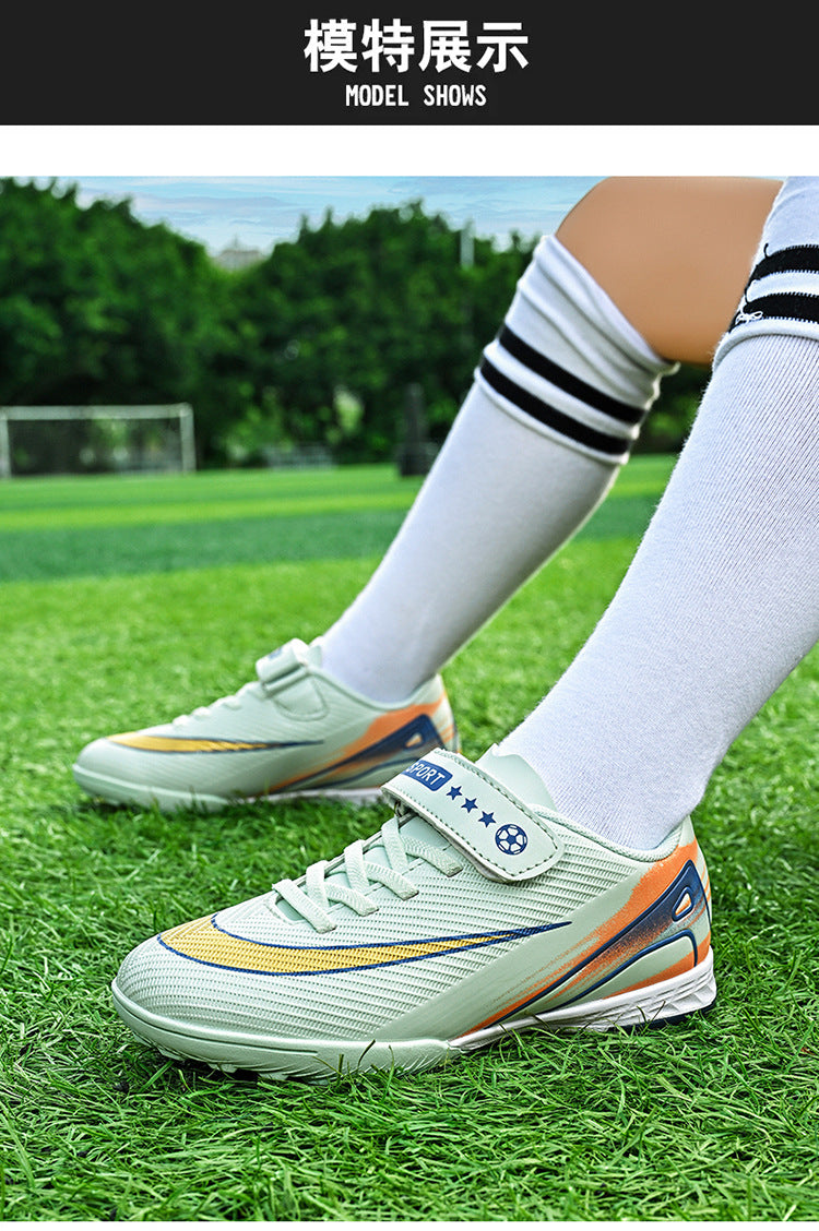 2025World Cup Children's Soccer Shoes Boys Youth Students Girls Spike Long Spike Competition Training Sports Shoes