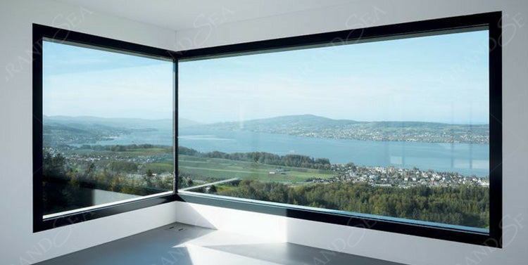 New Products Latest Design Double Glazed Windows Double French Aluminum Window With Grill Design