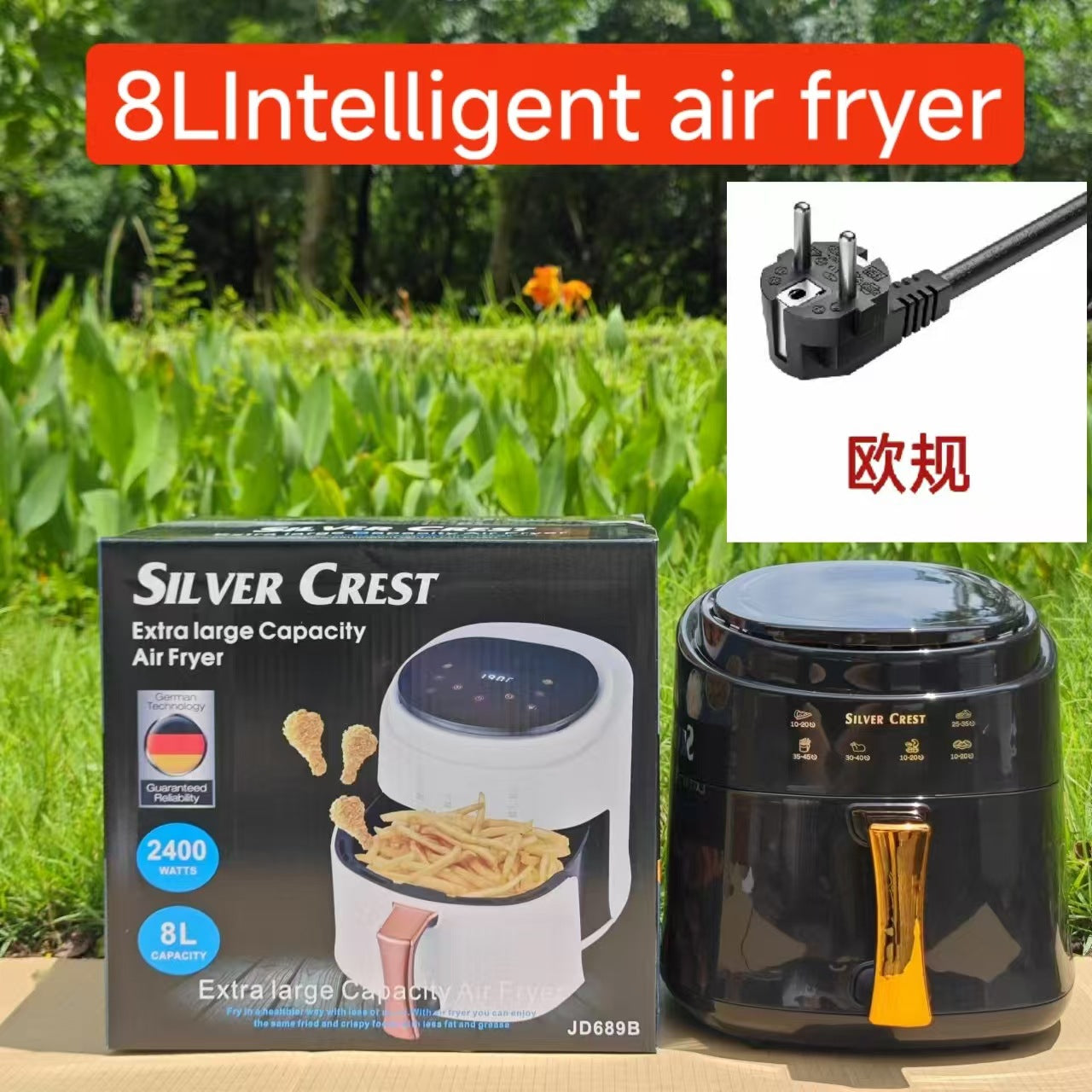 8LAir fryer Visual Touch Fryer Large Capacity Intelligent Fully Automatic Electric Fryer French Fries Oven Machine