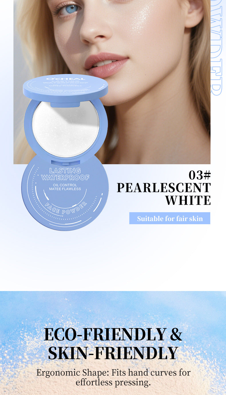 OCHEAL Ouqianya Oil Control Powder Long-lasting Waterproof Matte Setting Powder10g Packaging