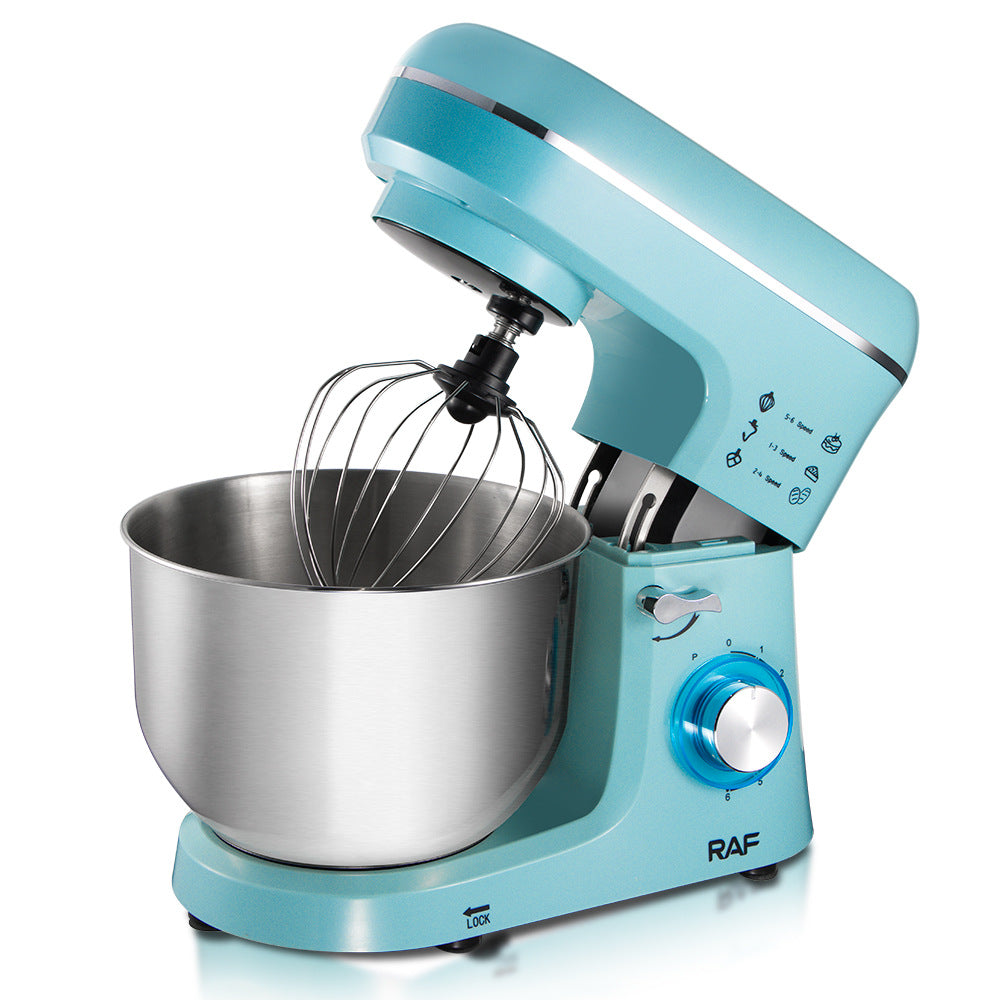 Chef Machine Fully Automatic Dough Mixer Kneading Stirring Milk Cap Egg Beater Desktop Commercial Small Multi-Functional5.5L
