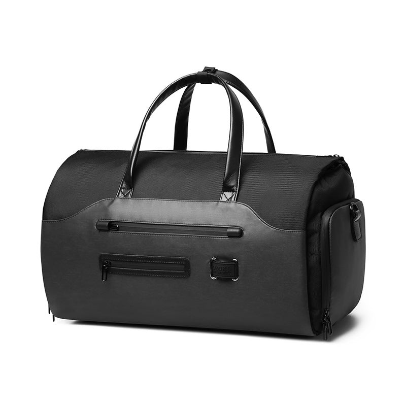 Men's Travel Bag Foldable Suit Gym Bag Large Capacity Multifunctional Waterproof Short Trip Handheld Shoulder Luggage Bag