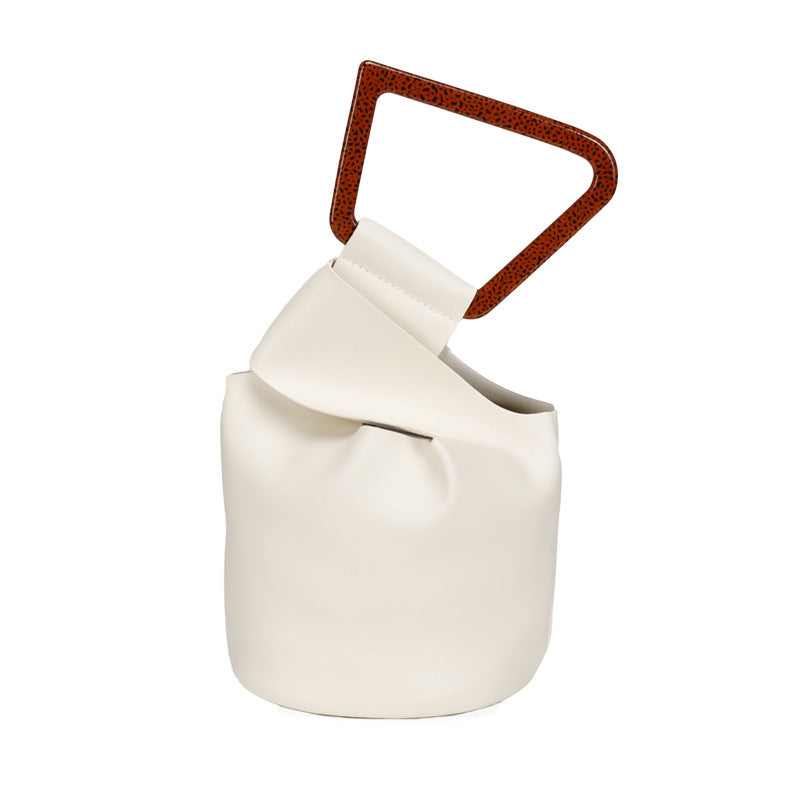 New Irregular Bucket Bag for Women, Large Capacity, Unique Acrylic, Niche Versatile Handbag, Fashionable Women's Bag