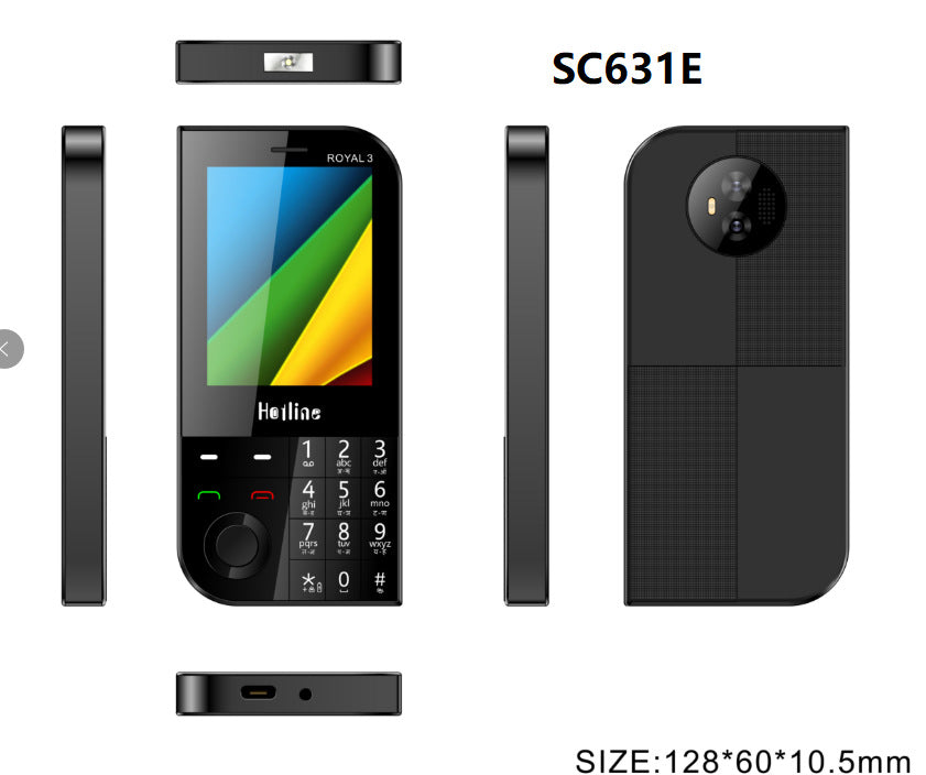 2024New Model Bulk Production2GGSM Large Screen2.81-inch button phone for elderly and students with long standby time