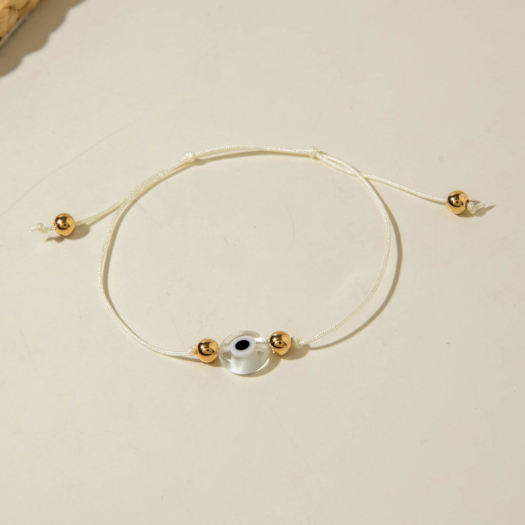 European and American Style Bracelet Colorful Devil's Eye Beaded Bracelet Simple Glass Eye Bracelet Wholesale