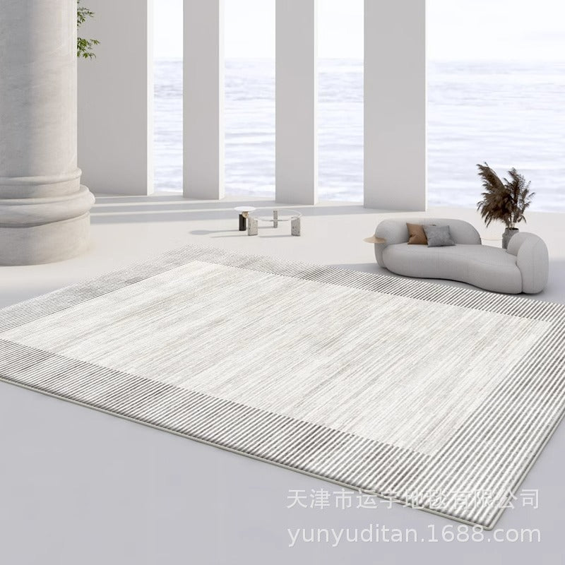 Living Room Carpet Cream Style Crystal Velvet Floor Mat Sofa Coffee Table Rug Bedroom Bedside Rug Manufacturer Can Label