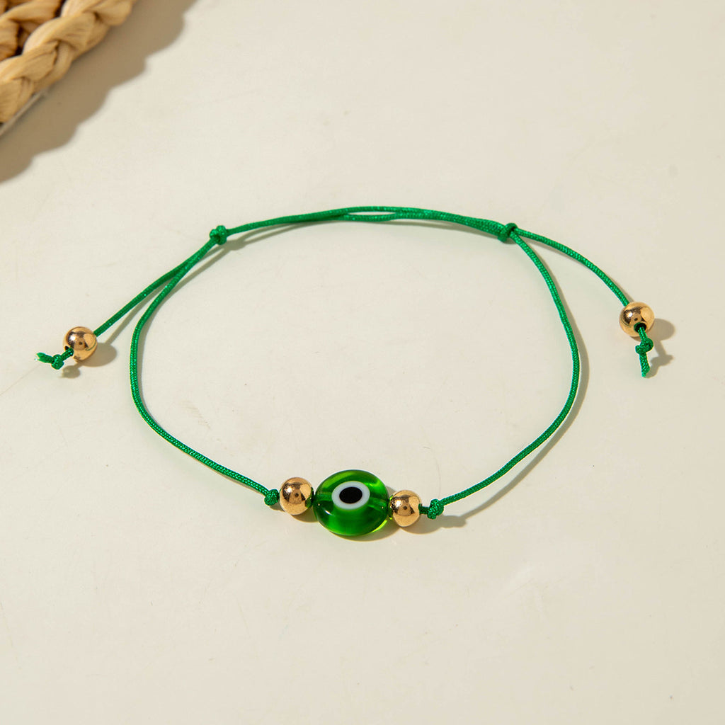 European and American Style Bracelet Colorful Devil's Eye Beaded Bracelet Simple Glass Eye Bracelet Wholesale
