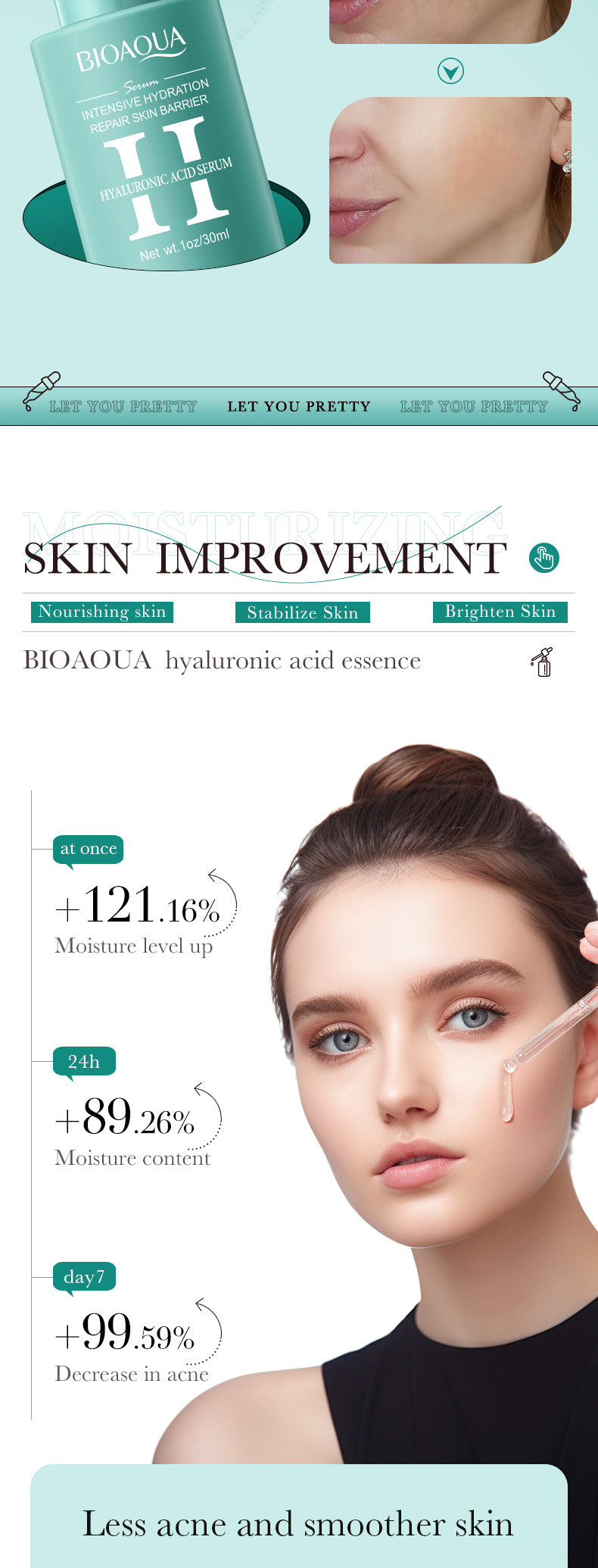 BIOAOUA Essence Series Hydrating and Nourishing Vitamins C Essence   Factory Direct Sales