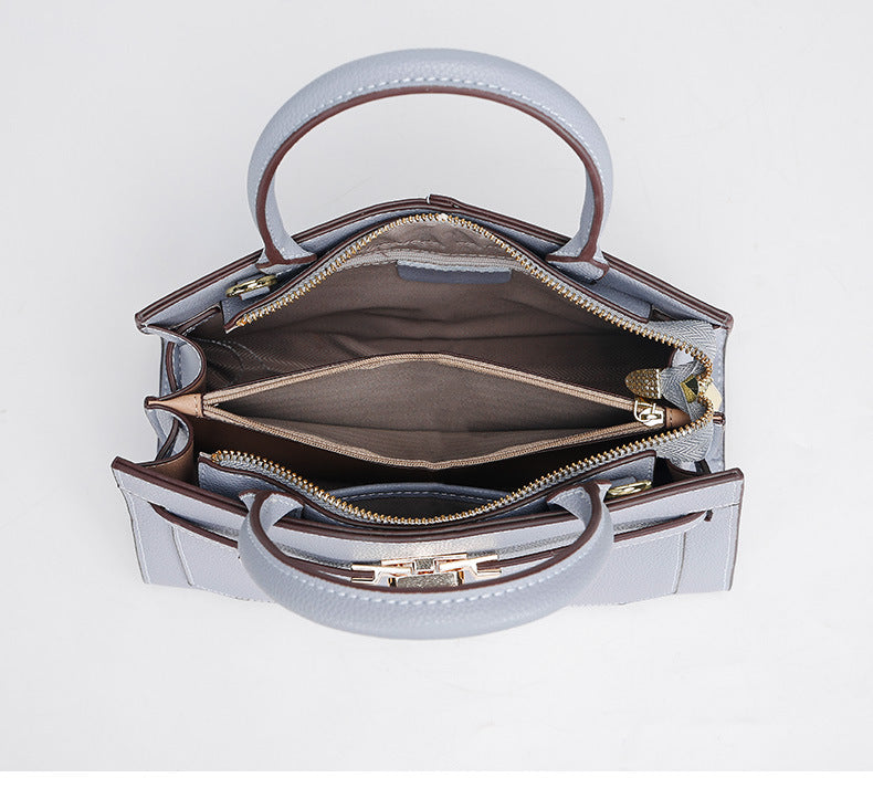 New Fashion Trendy Textured Kelly Bag for Women, Simple and Versatile European and American Style, Shoulder, Crossbody, and Handbag