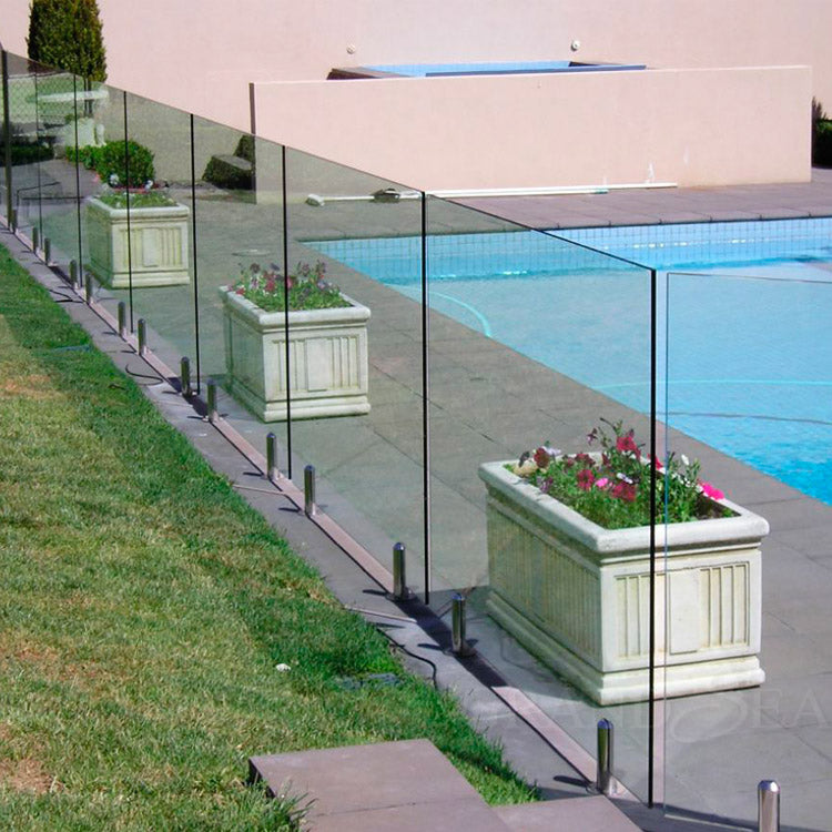 Modern clear Laminated Tempered Glass Balcony Railing Stainless Beautiful Designs