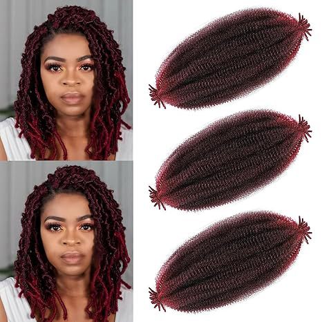 Factory In-Stock African Hand-Torn Caterpillar Wig Synthetic Long Curly Hair Marley Braid Fluffy Short Curly