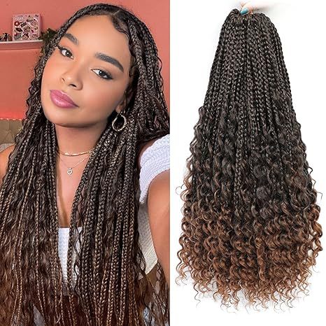 Cross-border European and American Synthetic Hair Wigs Box Braids Bohemian Curly Three-strand Braid Fly Hook Needle Hair Braid