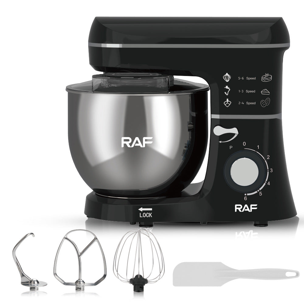 RAF EU Standard Kitchen Machine Stainless Steel Bowl High Power Dough Mixer Egg Beater Mixer Egg Beater