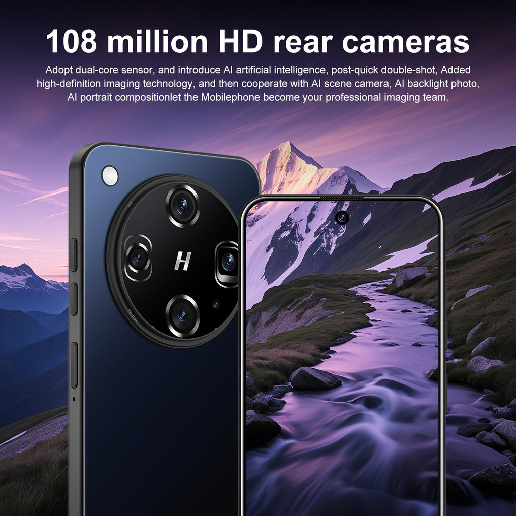 New X8 Ultra Android Smartphone7.3Large Screen with Perforations16+1T E-commerce available