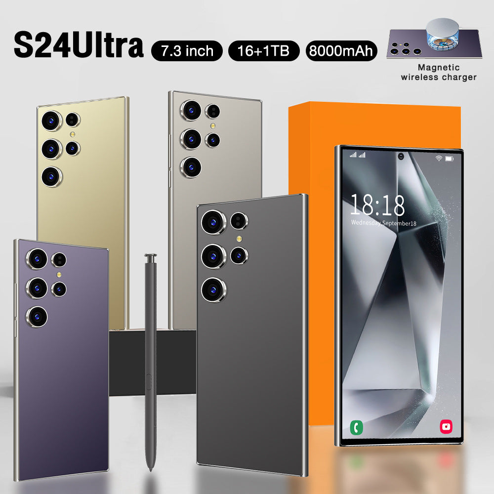 New S24Ultra Smartphone7.3Large Screen16+1T In-stock supply for Android phones(Popular)