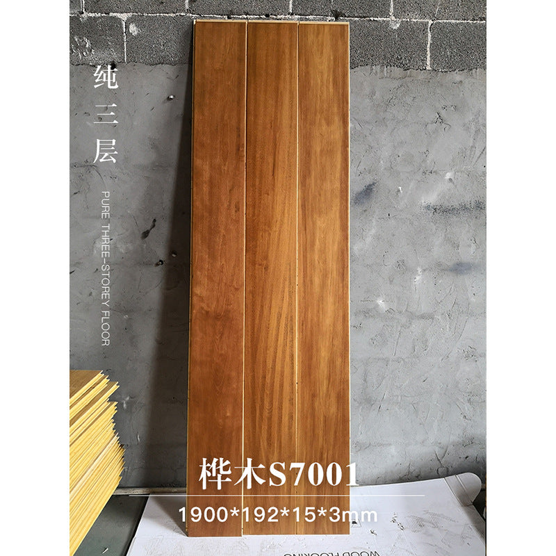 Door-to-Door Installation Old Three-Layer Large Board Pure Three-Layer Solid Wood Floor Oak Log3.0-4.0mm Underfloor Heating